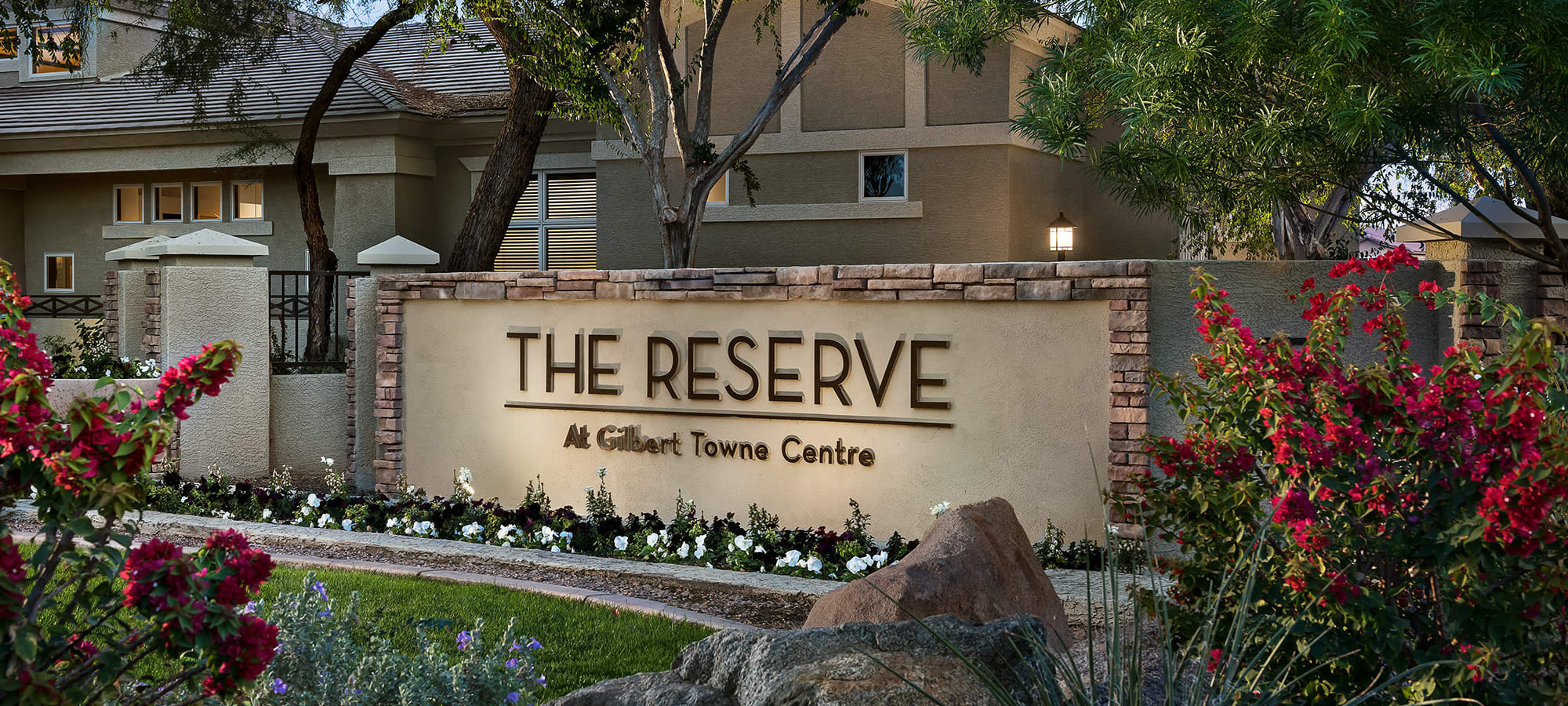 Front entry at The Reserve at Gilbert Towne Centre in Gilbert, Arizona