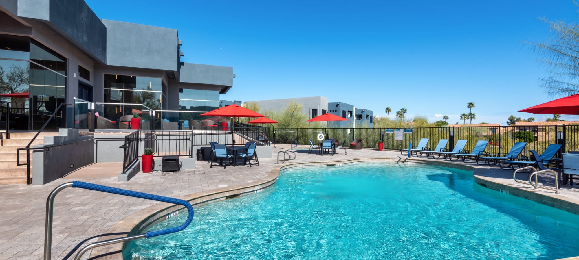 Amazing swimming pool on a gorgeous day at Luna at Fountain Hills in Fountain Hills, Arizona