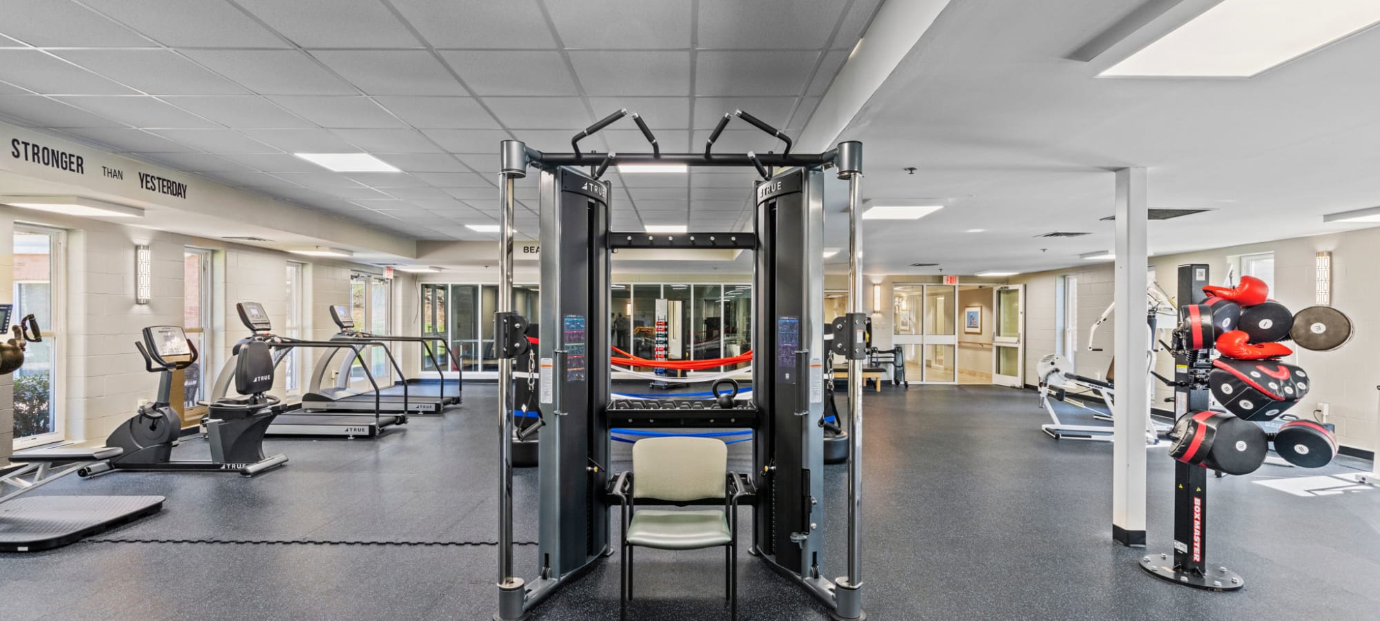 Fitness room at Chapel Hill in Cumberland, Rhode Island