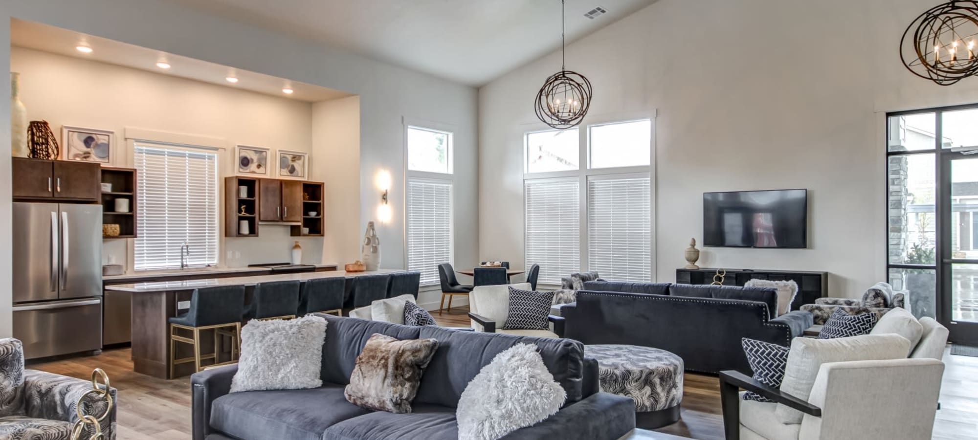 a trendy clubhouse at The Enclave in Meridian, Idaho