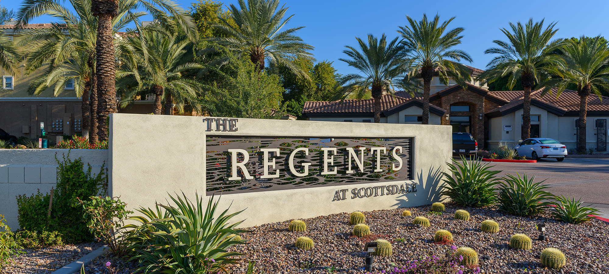 Monument sign at The Regents at Scottsdale in Scottsdale, Arizona