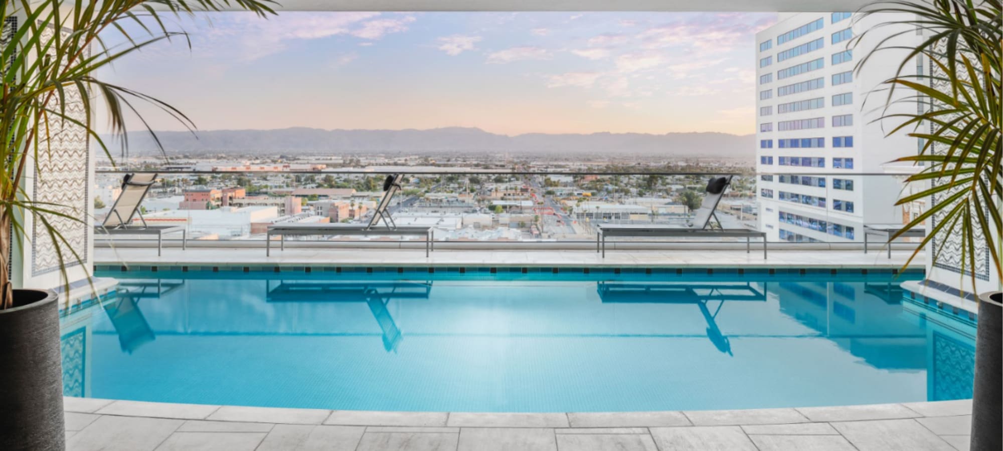 Luxurious swimming pool at CityScape Residences in Phoenix, Arizona
