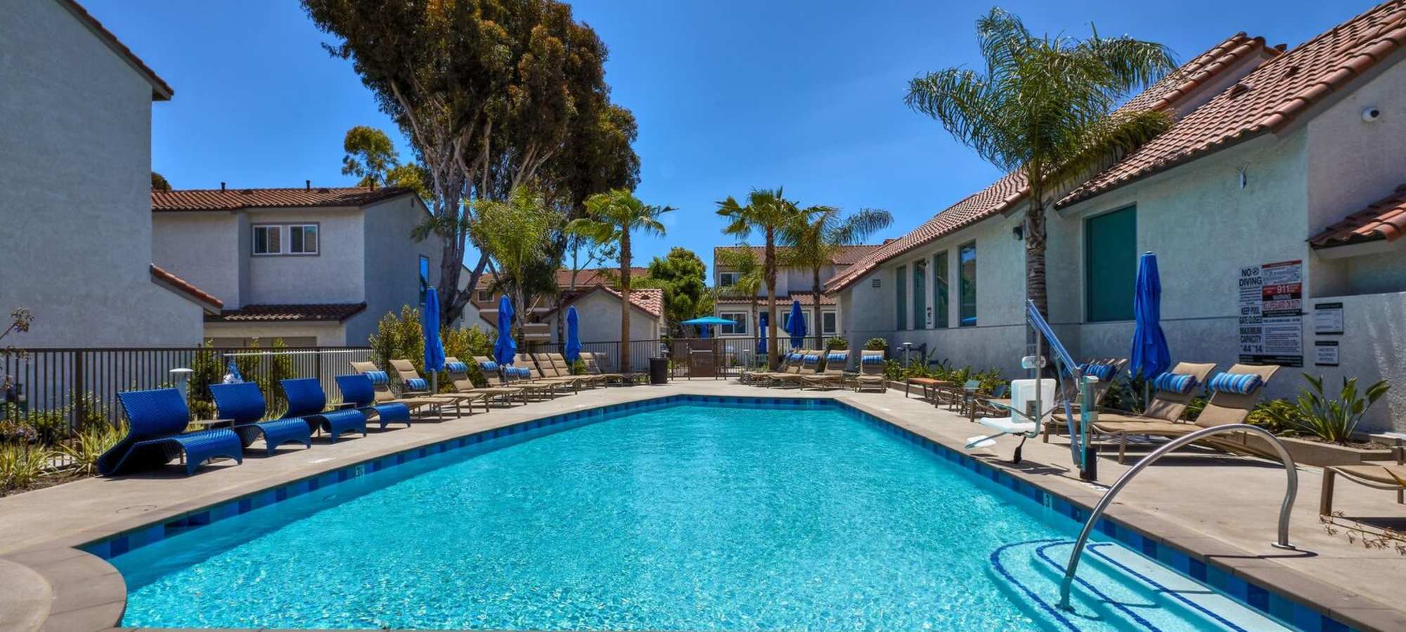 Modern apartments at Surfside Villas in Huntington Beach, California