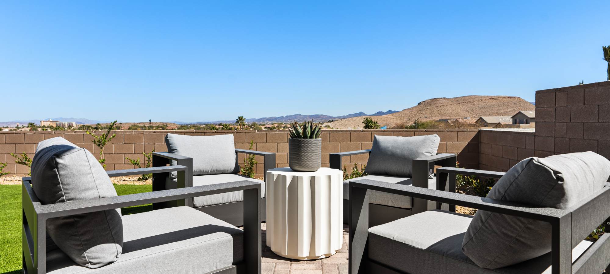 Outdoor spaces at Seneca at Southern Highlands in Las Vegas, Nevada