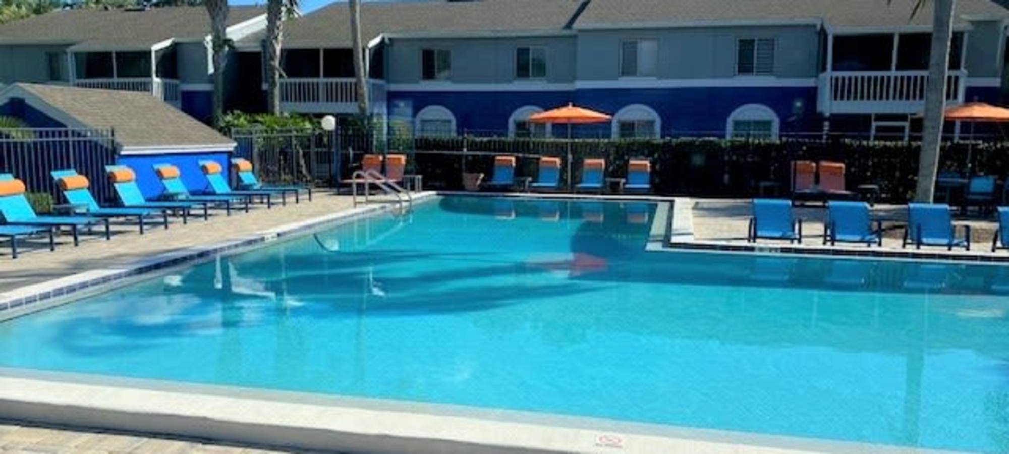 on-site sparkling pool at Latitude 28 in Altamonte Springs, Florida