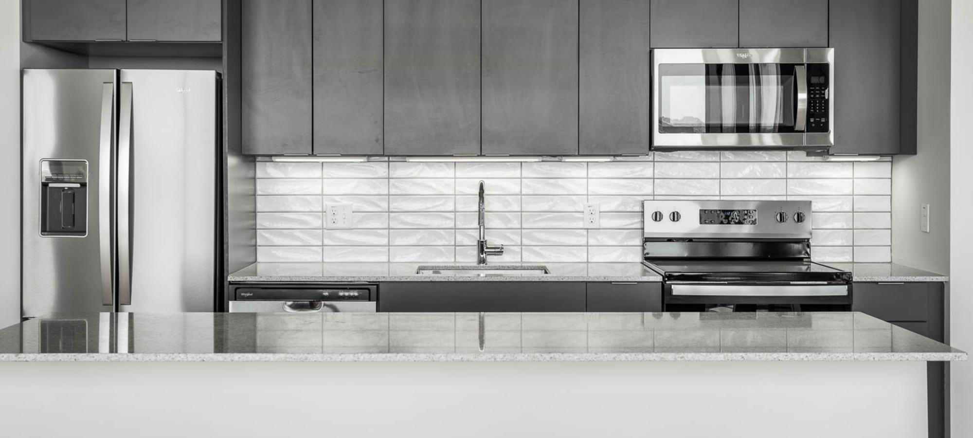 Kitchen closeup at PALMtower in Phoenix, Arizona