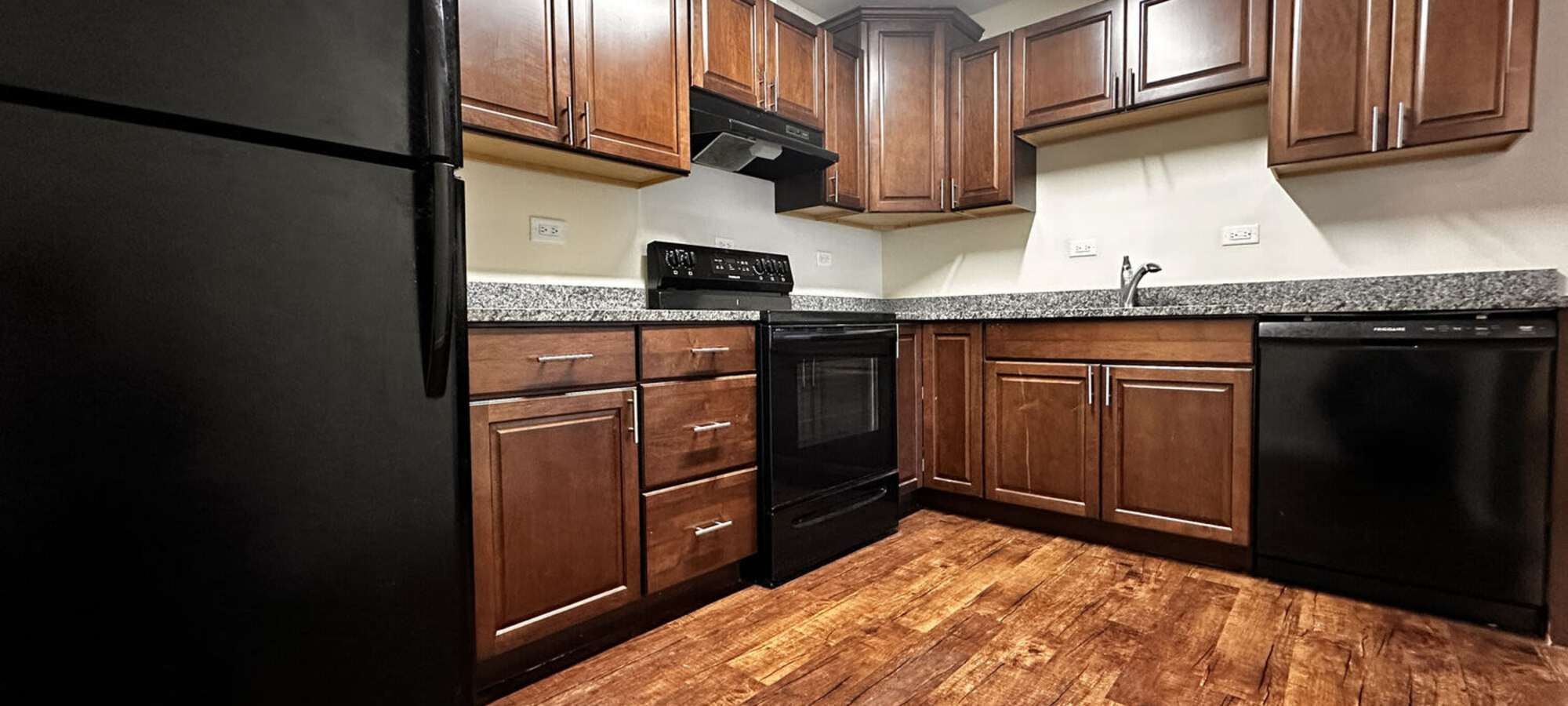 Apartment kitchen at Main Street Apartments in Bensenville, Illinois