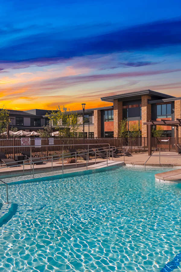 Swimming pool at Merrill Gardens at Anthem in Anthem, Arizona