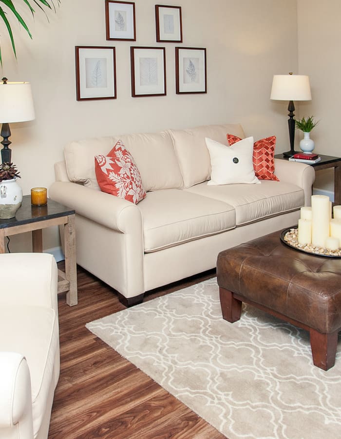 comfortable living space at Del Prado in Pleasanton, California