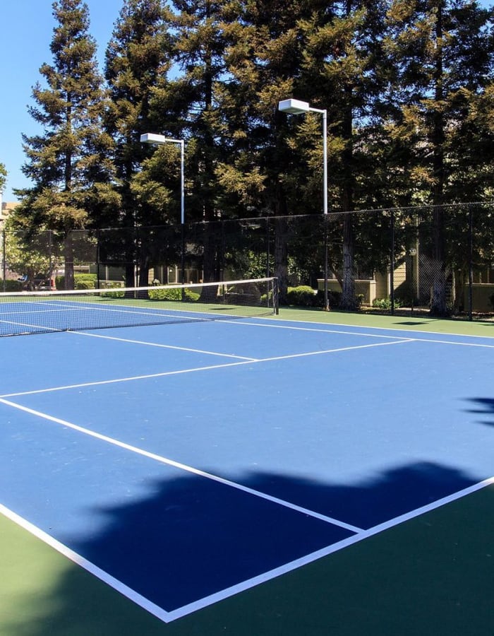 blue tennis court 