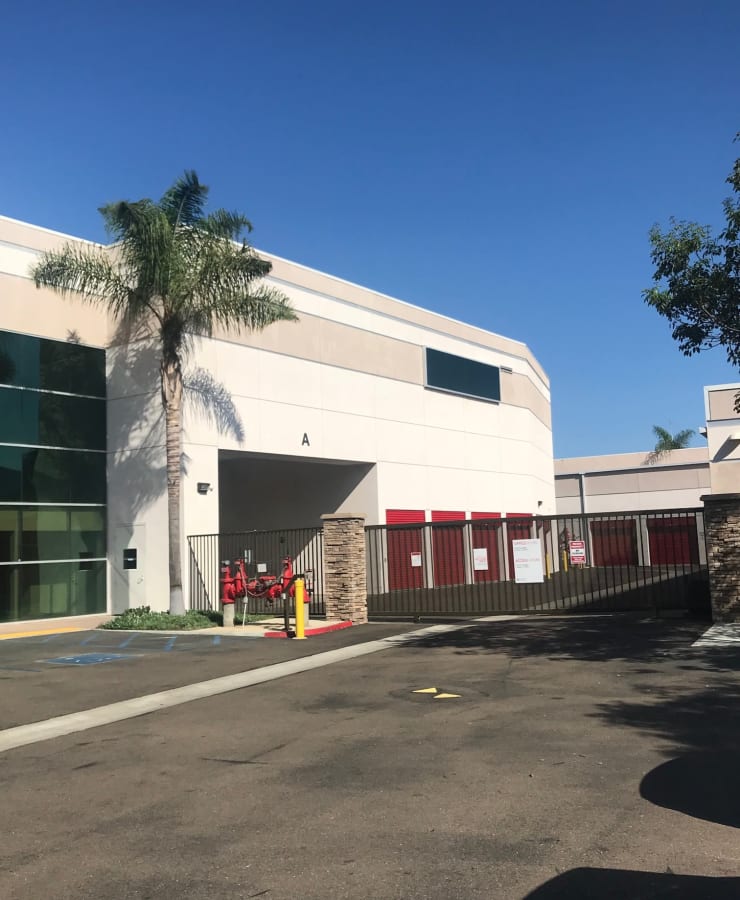 Facade and outdoor units at StorQuest Self Storage in Carlsbad, California