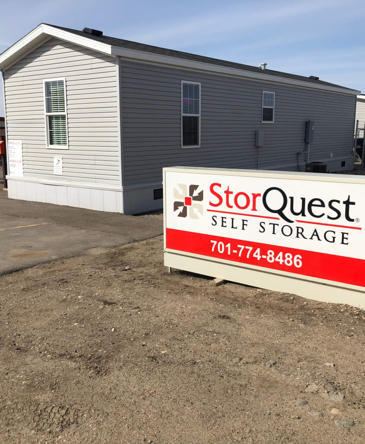 Outside view of the office at StorQuest Self Storage in Williston, North Dakota