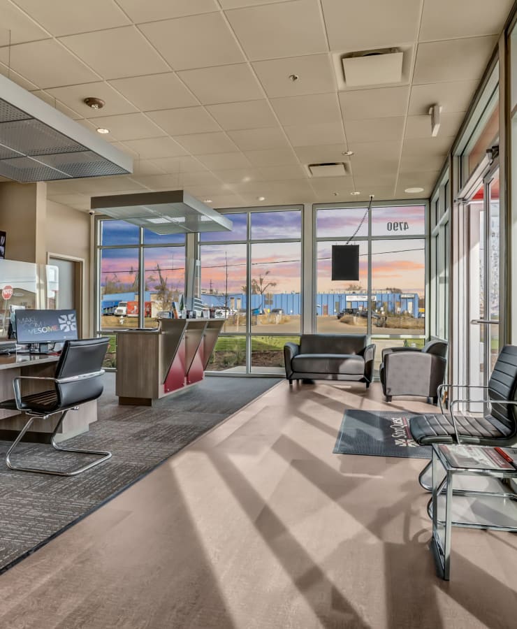 Interior of the leasing office at StorQuest Self Storage in Boulder, Colorado