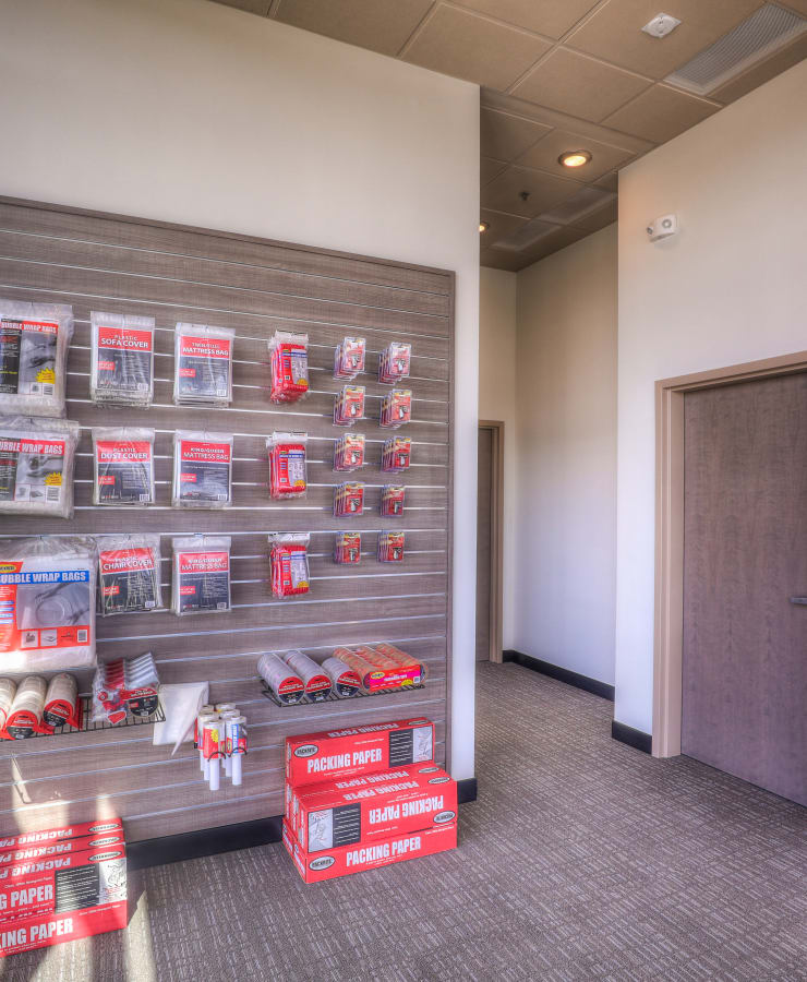 Packing supplies at StorQuest Self Storage in Denver, Colorado