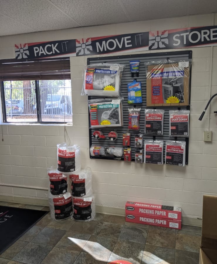 Moving supplies at StorQuest Self Storage in Westlake Village, California