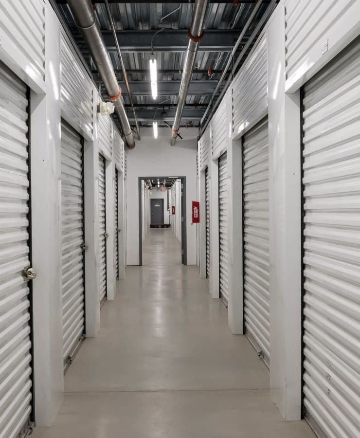 Indoor climate controlled storage units at StorQuest Self Storage in Renton, Washington