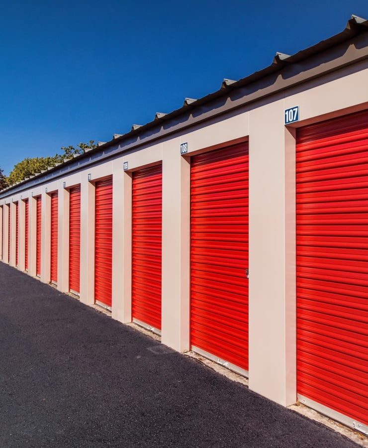 Outdoor storage units at StorQuest Economy Self Storage in Kearns, Utah
