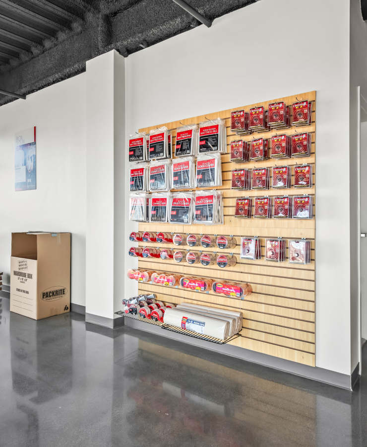 Packing supplies available in the leasing office at StorQuest Self Storage in El Cajon, California