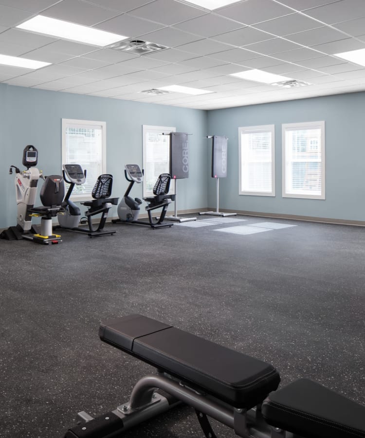 Fitness room at Monark Grove Greystone in Birmingham, Alabama