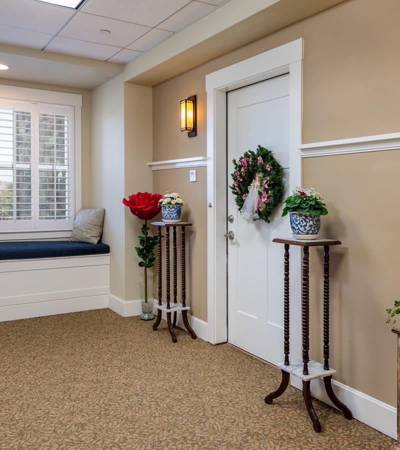 Decorated resident door at MacArthur Hills in Irving, Texas