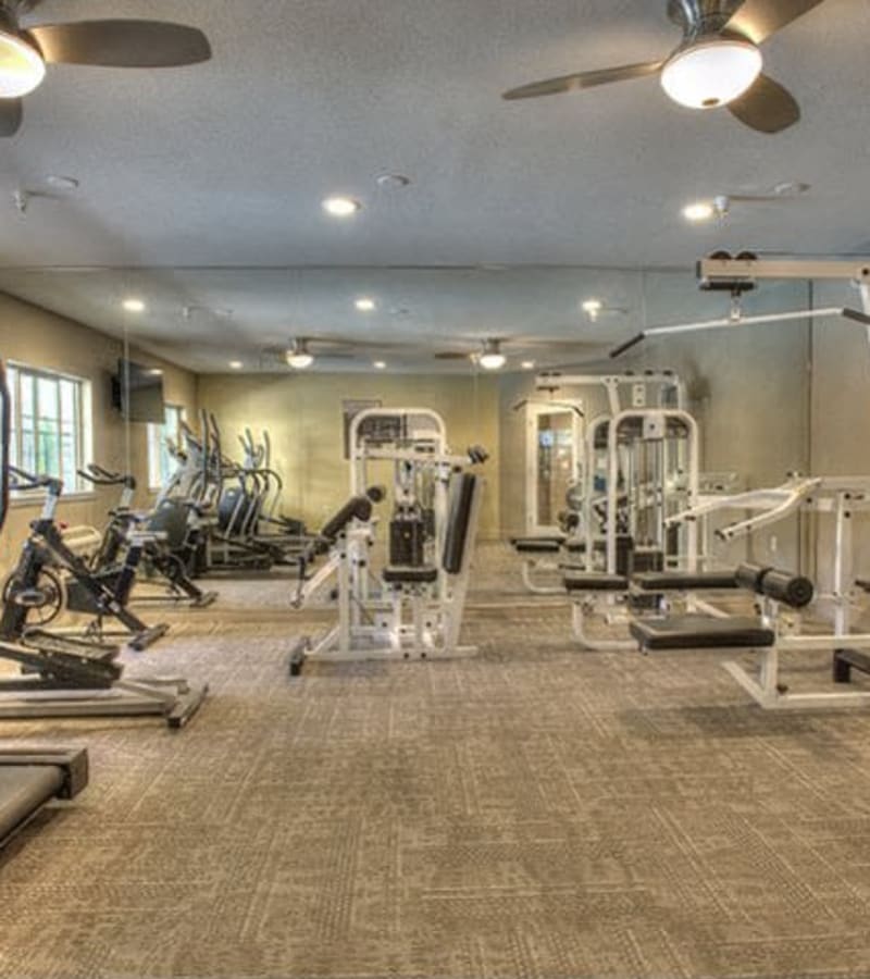 24-Hour fitness center at DaVinci Apartments in Davis, California