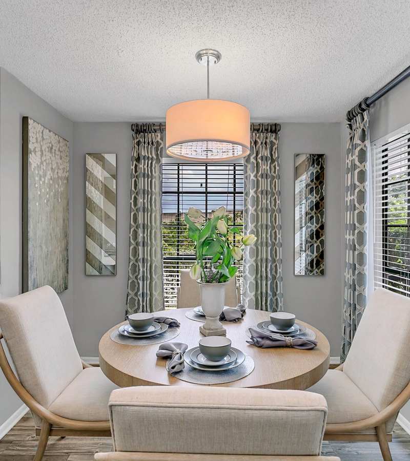 Dining table next to the kitchen at Rosemont Windermere in Orlando, Florida