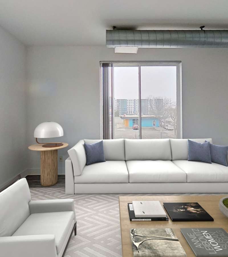 Bedroom area at Midtown Lansing Apartments in Lansing, Michigan 