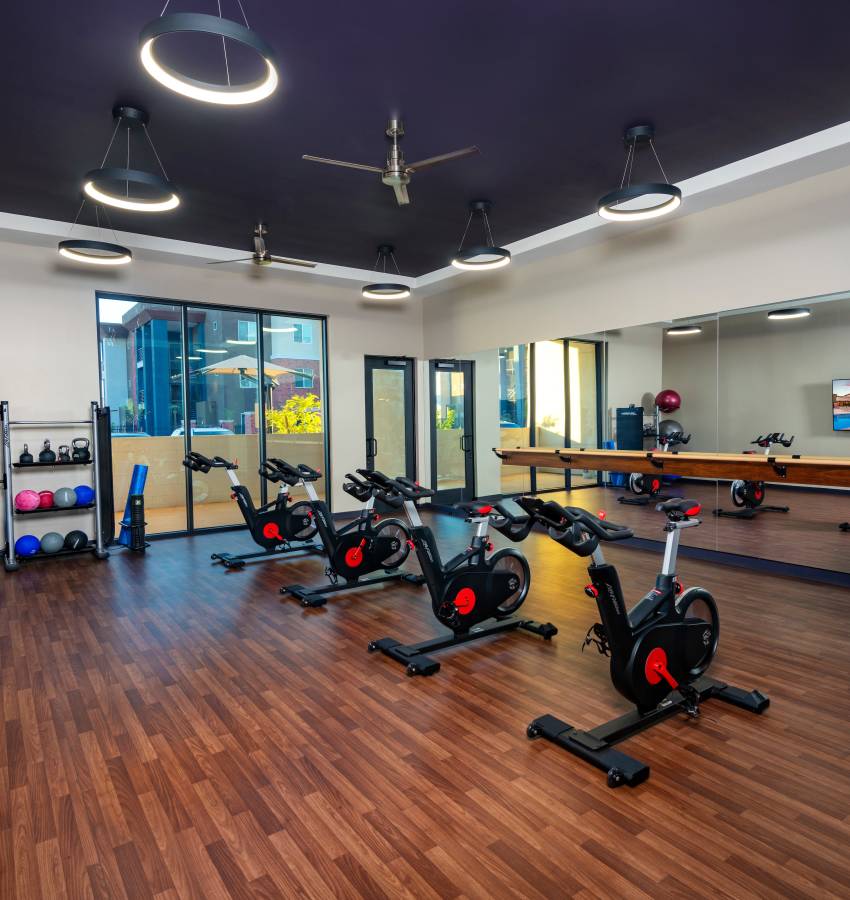 virtual on demand yoga pilates spin bikes at The Crossing at Cooley Station in Gilbert, Arizona