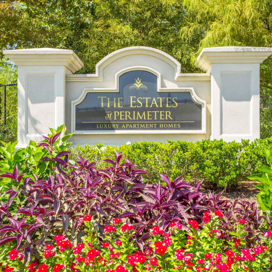 signage in front of at Estates at Perimeter in Augusta, Georgia