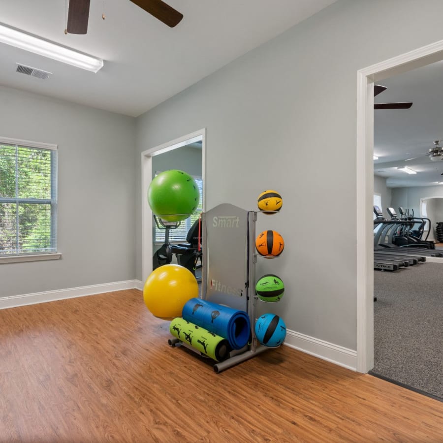 Fitness center at Indigo Ridge in New Bern, North Carolina