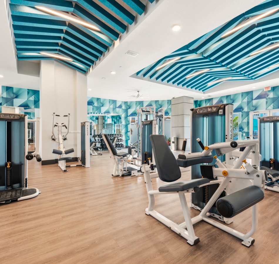 Fully-Equipped Fitness & Spin Room at The Vivien in Vero Beach, Florida