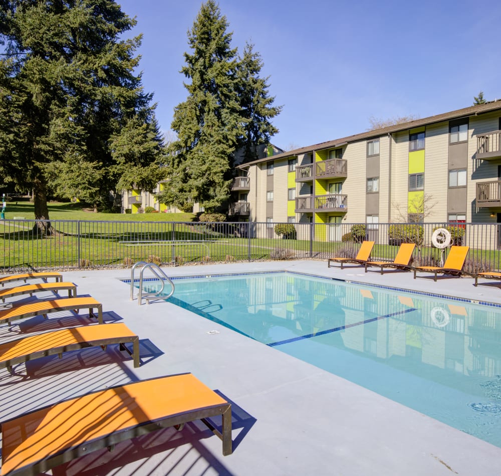 Pool at Terra Apartment Homes in Federal Way, Washington