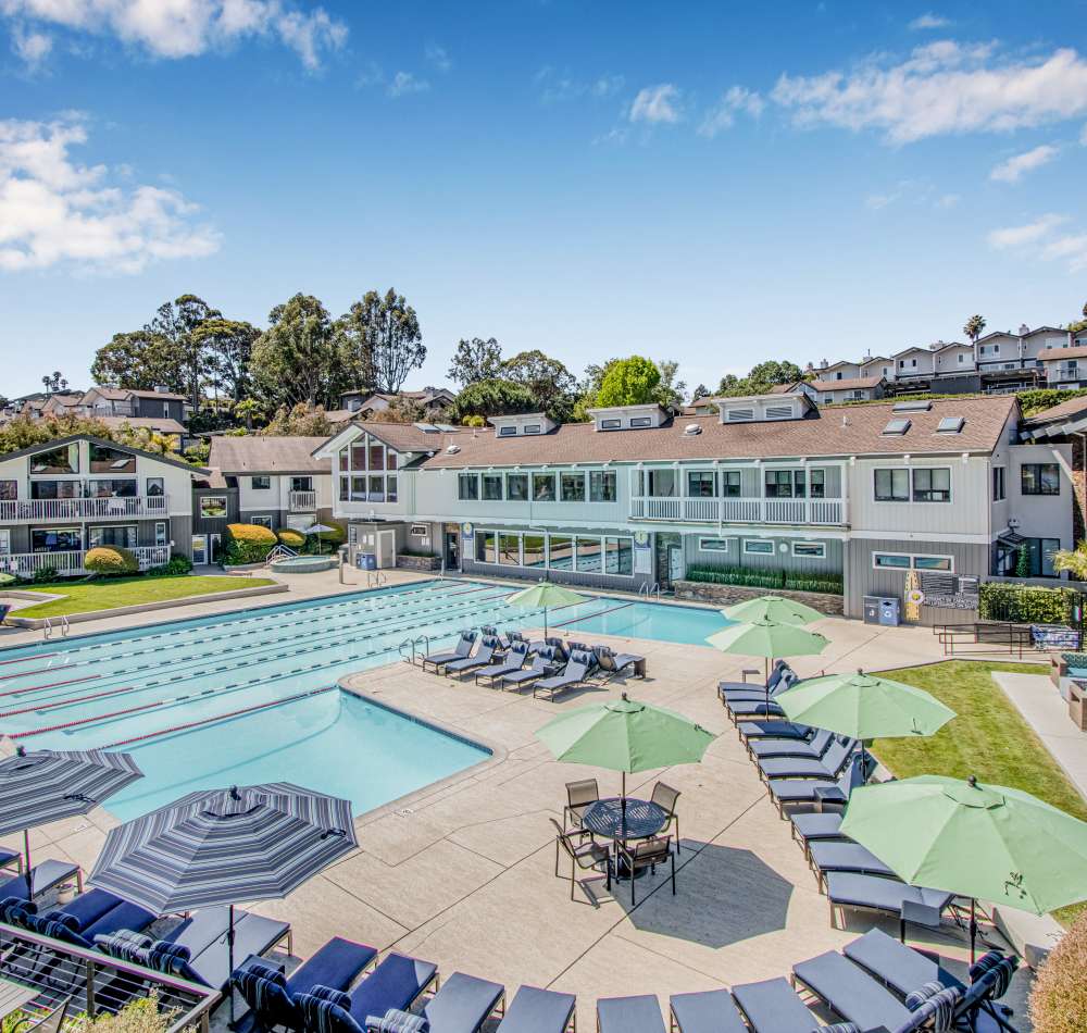 Pool at Harbor Point Apartments in Mill Valley, California