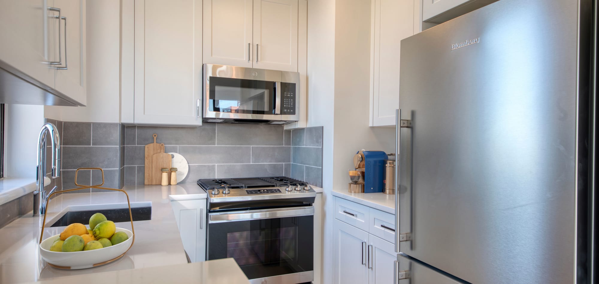 Beautiful kitchen with modern appliances at 301 E 94th Street in New York, New York