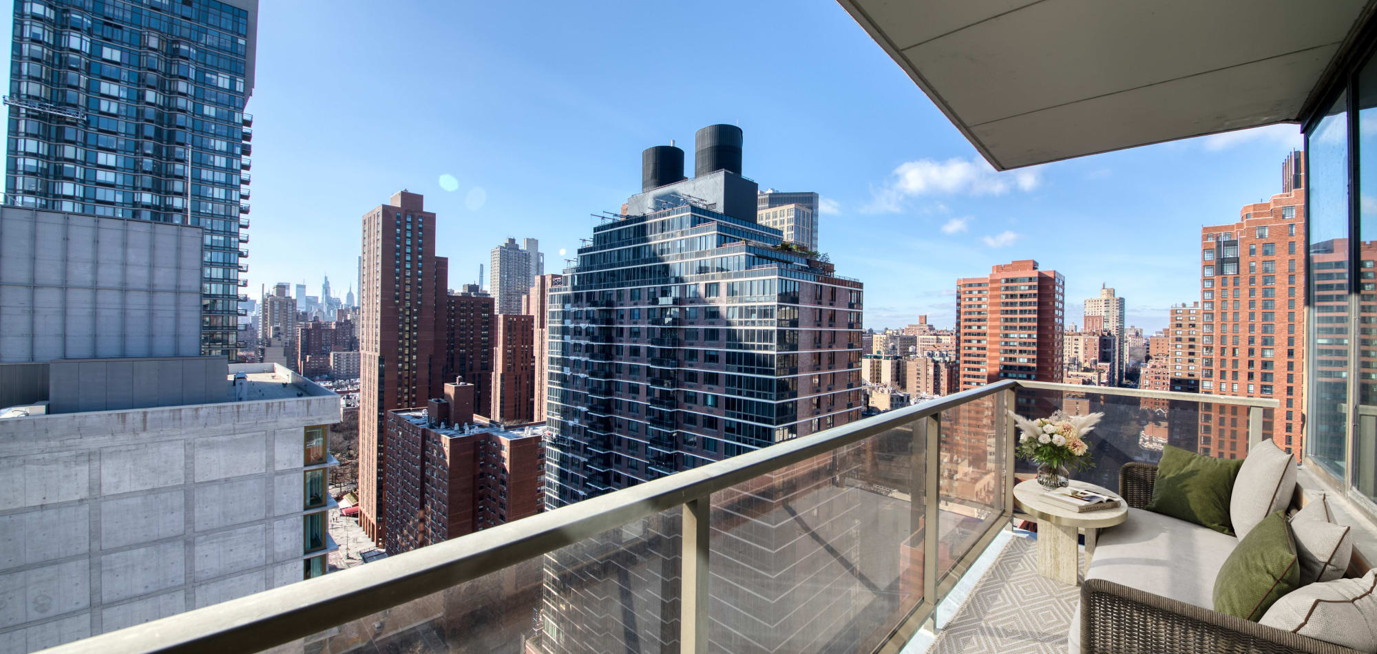 View from the balcony of one of our apartments at 301 E 94th Street in New York, New York