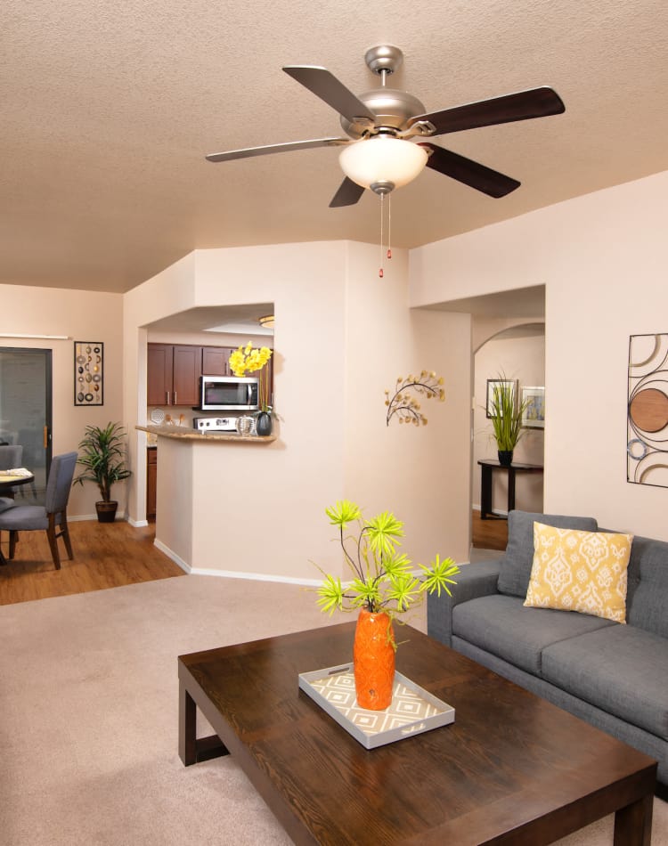 Model living room at San Antigua in McCormick Ranch