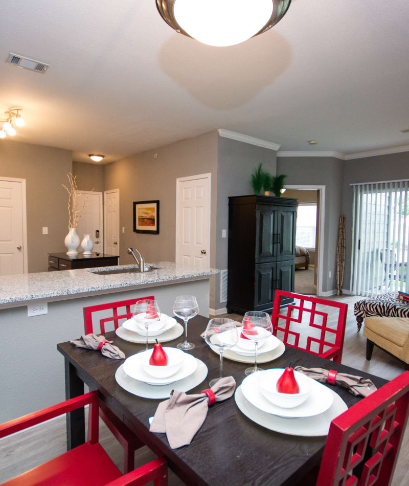 An apartment dining area at Providence Trail in Mt Juliet, Tennessee