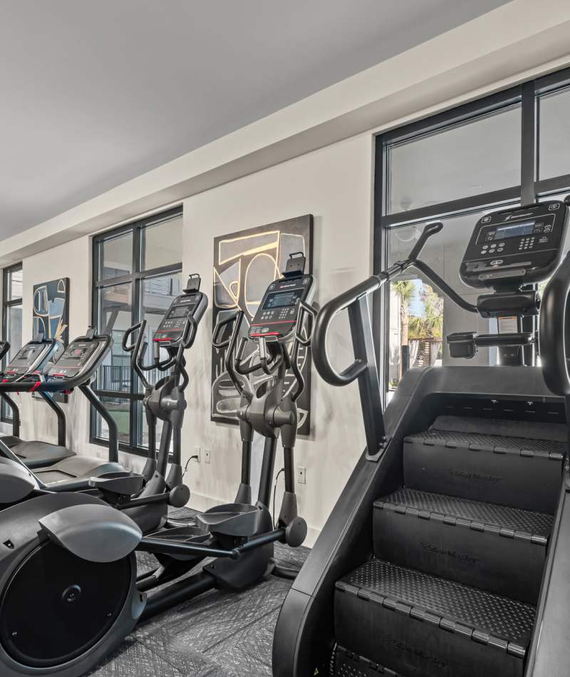 A gym to keep fit and healthy at Palmilla | Luxury Apartments & Townhomes in Pensacola, Florida