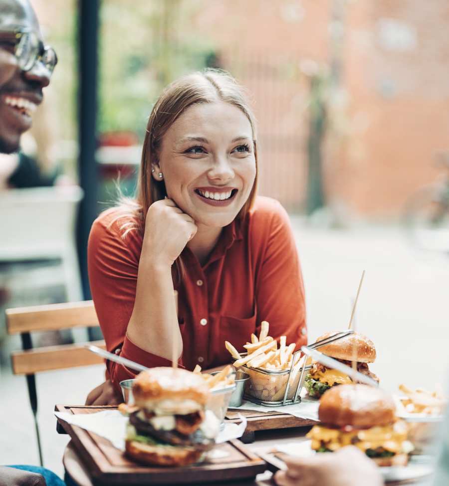 Residents out to eat at The Landing at College Station in College Station, Texas