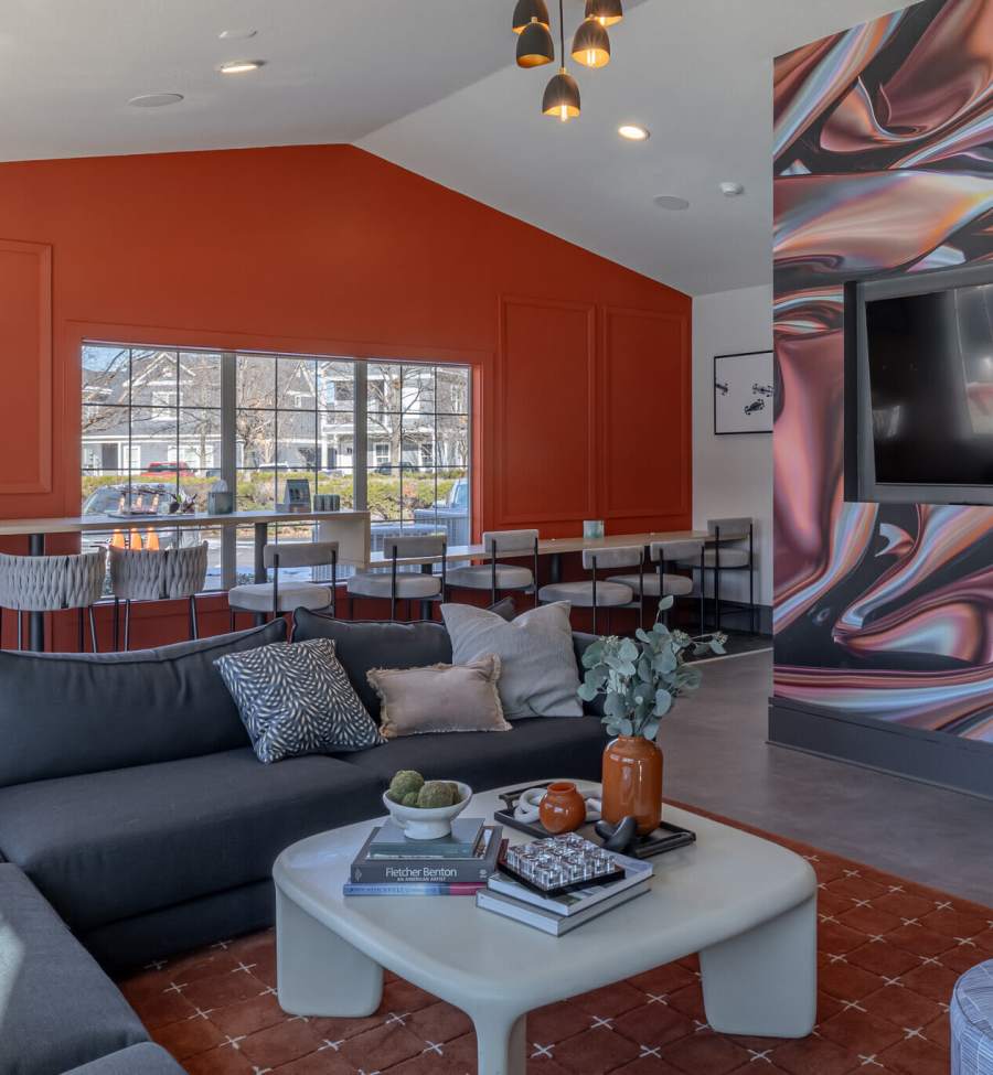 Renovated Clubhouse Lounge at The Landing Fayetteville in Fayetteville, Arkansas