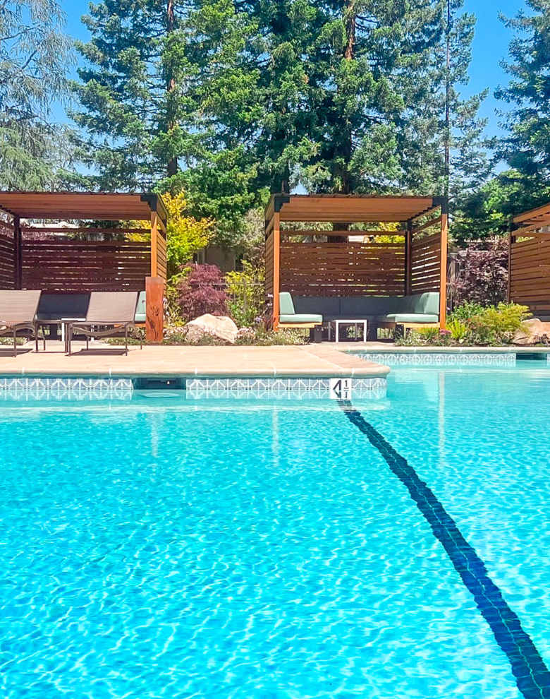 Relaxing amenities at Brookdale Apartments in San Jose, California