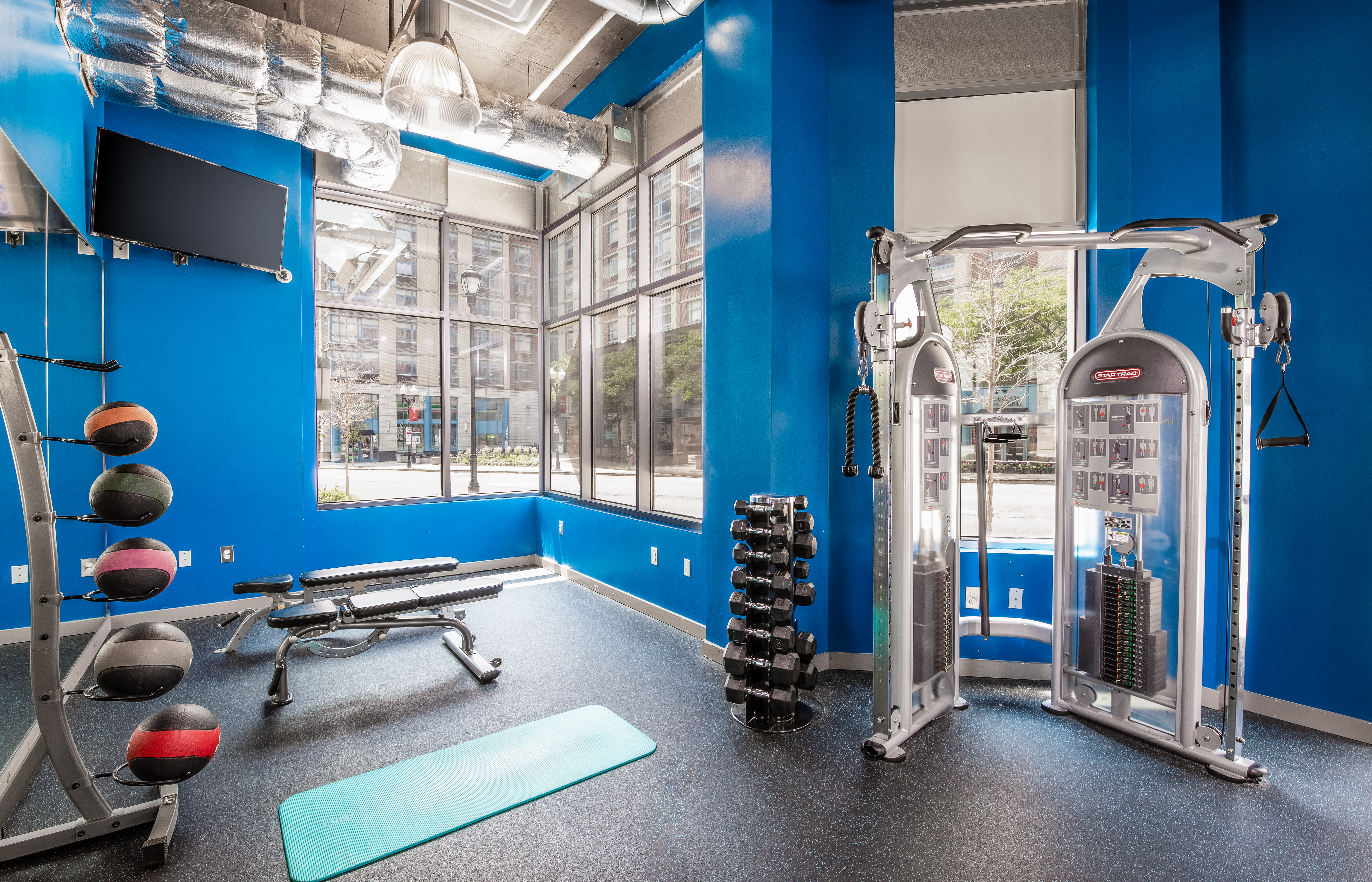 Fitness center at The George New Brunswick, New Brunswick, New Jersey