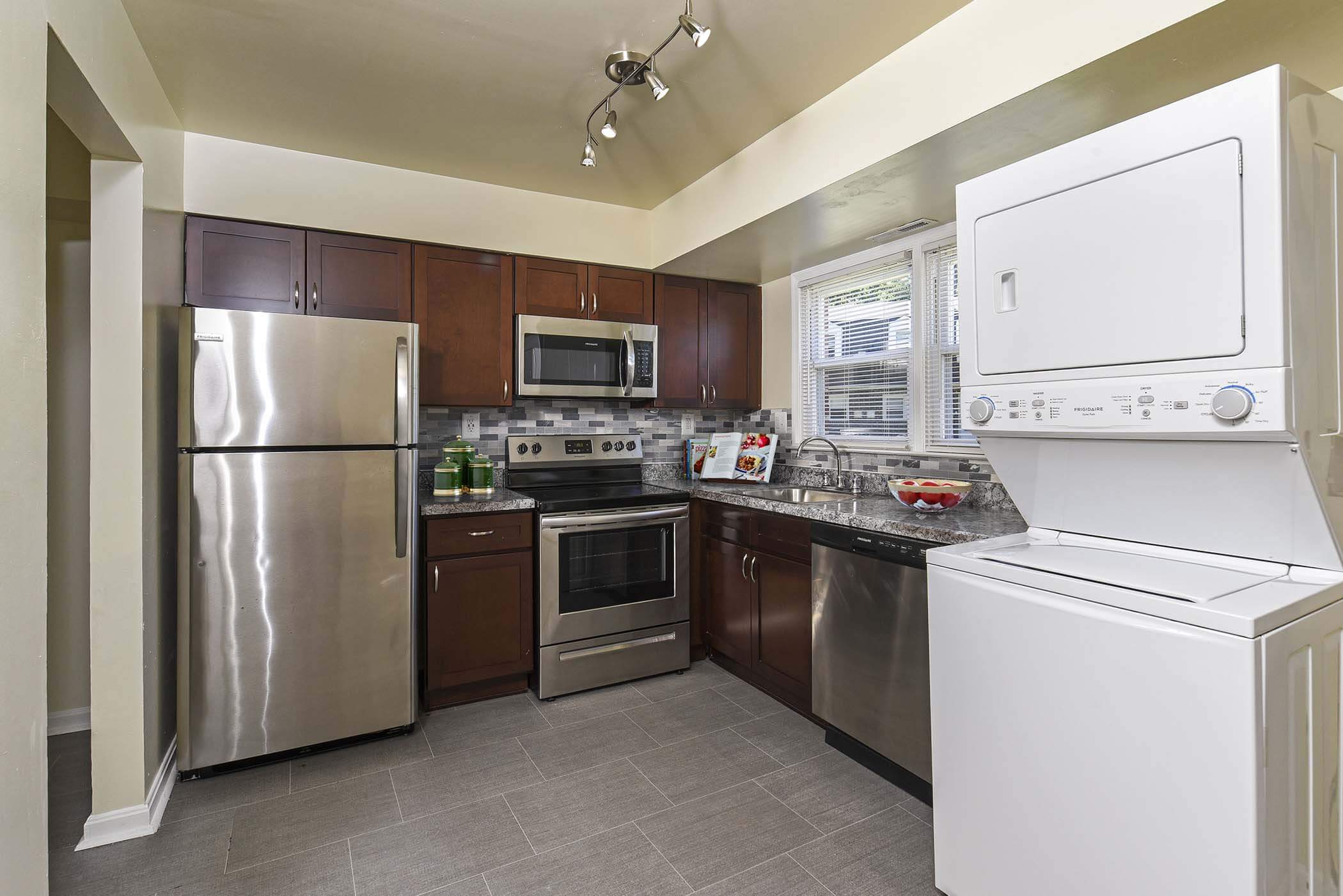 Model kitchen at Mariners Pointe in Joppa, Maryland