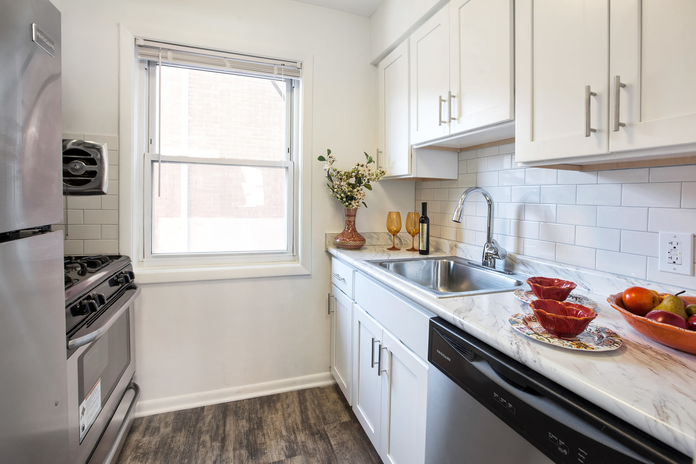 Model kitchen at Joralemon, Belleville, New Jersey