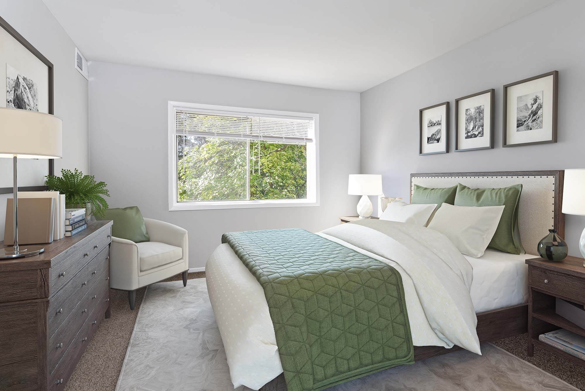 Model second bedroom at The Ridge in Hagerstown, Maryland