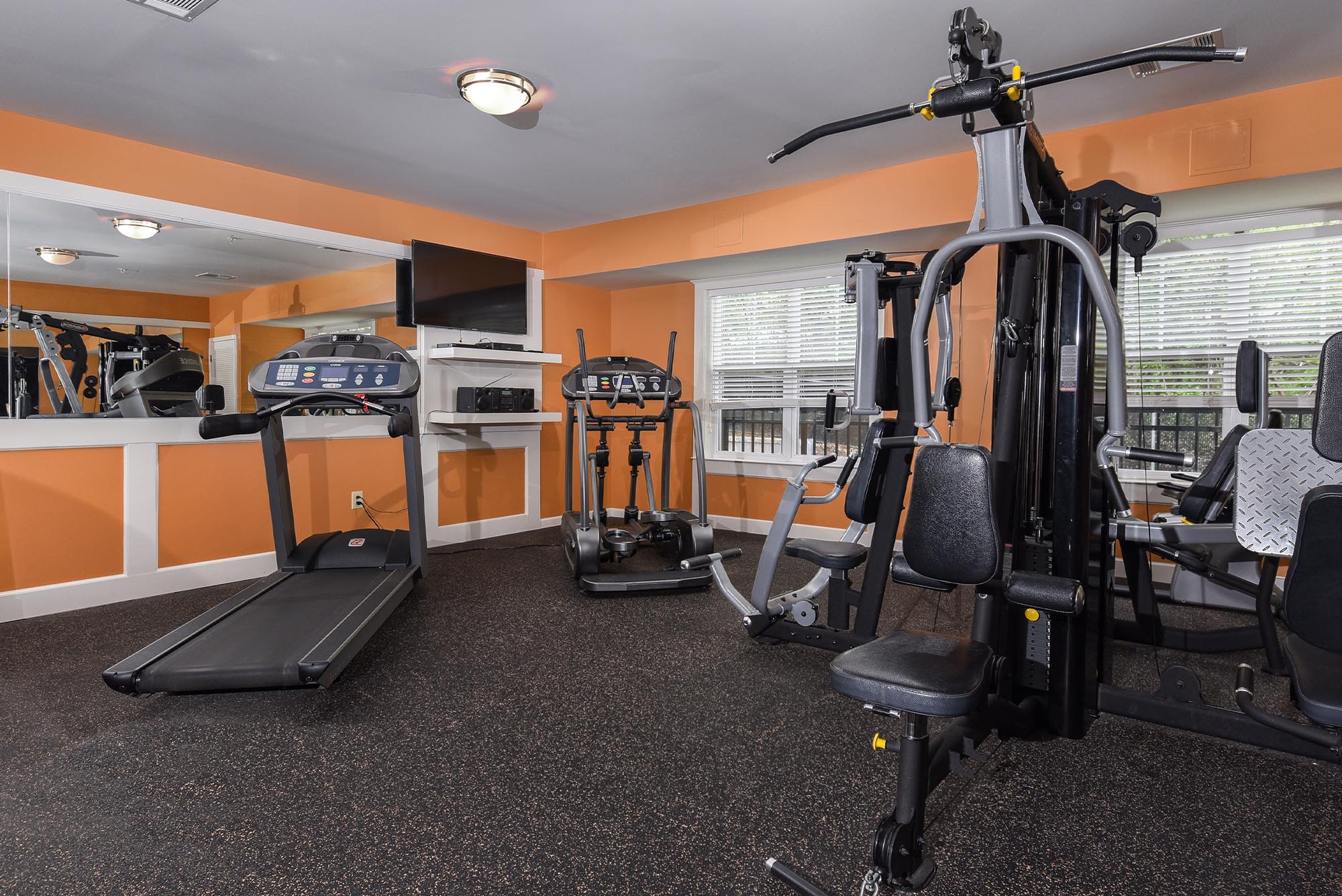 Fitness center at Parc at Maplewood Station in Maplewood, New Jersey