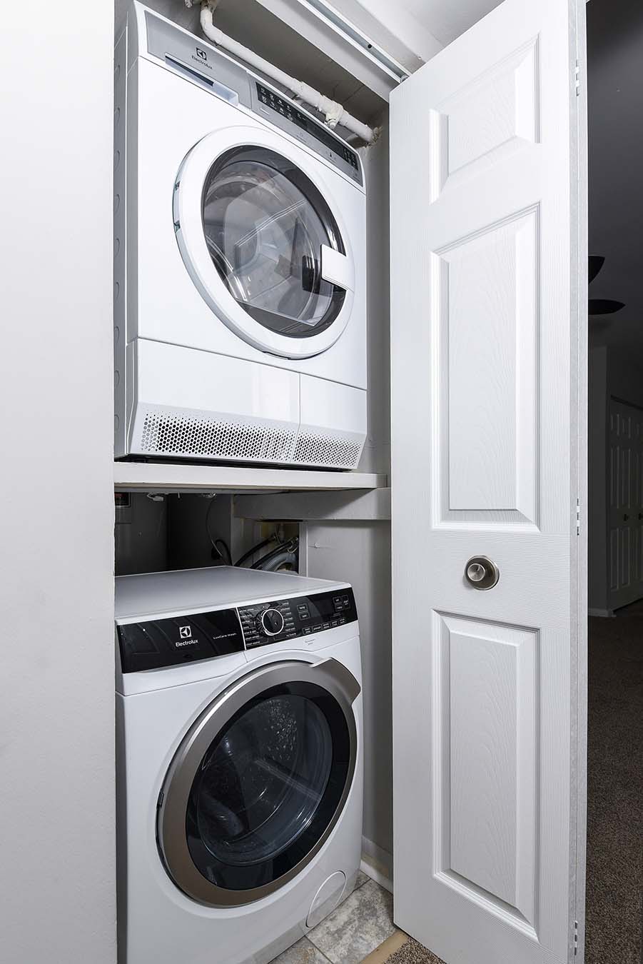 Washer and dryer at Yorkshire Apartments in Silver Spring, Maryland