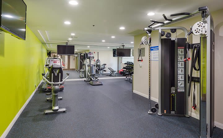 Fitness center at The Joshua Apartments, Los Angeles, California