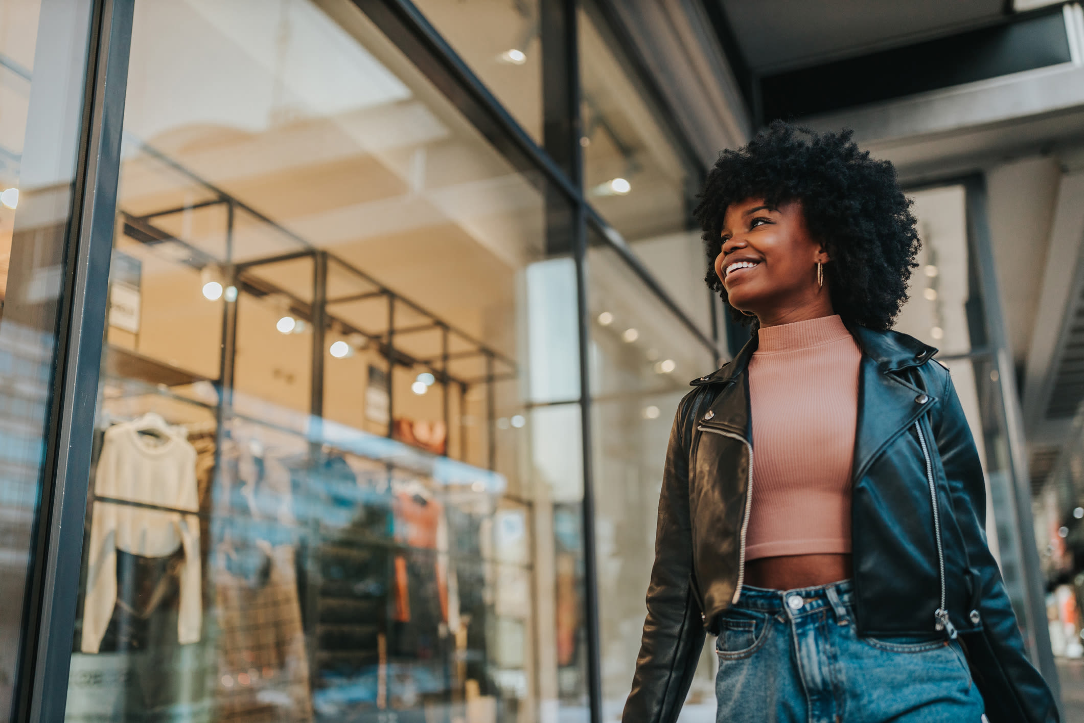 Window shopping near Pearl Creek in Roseville, California