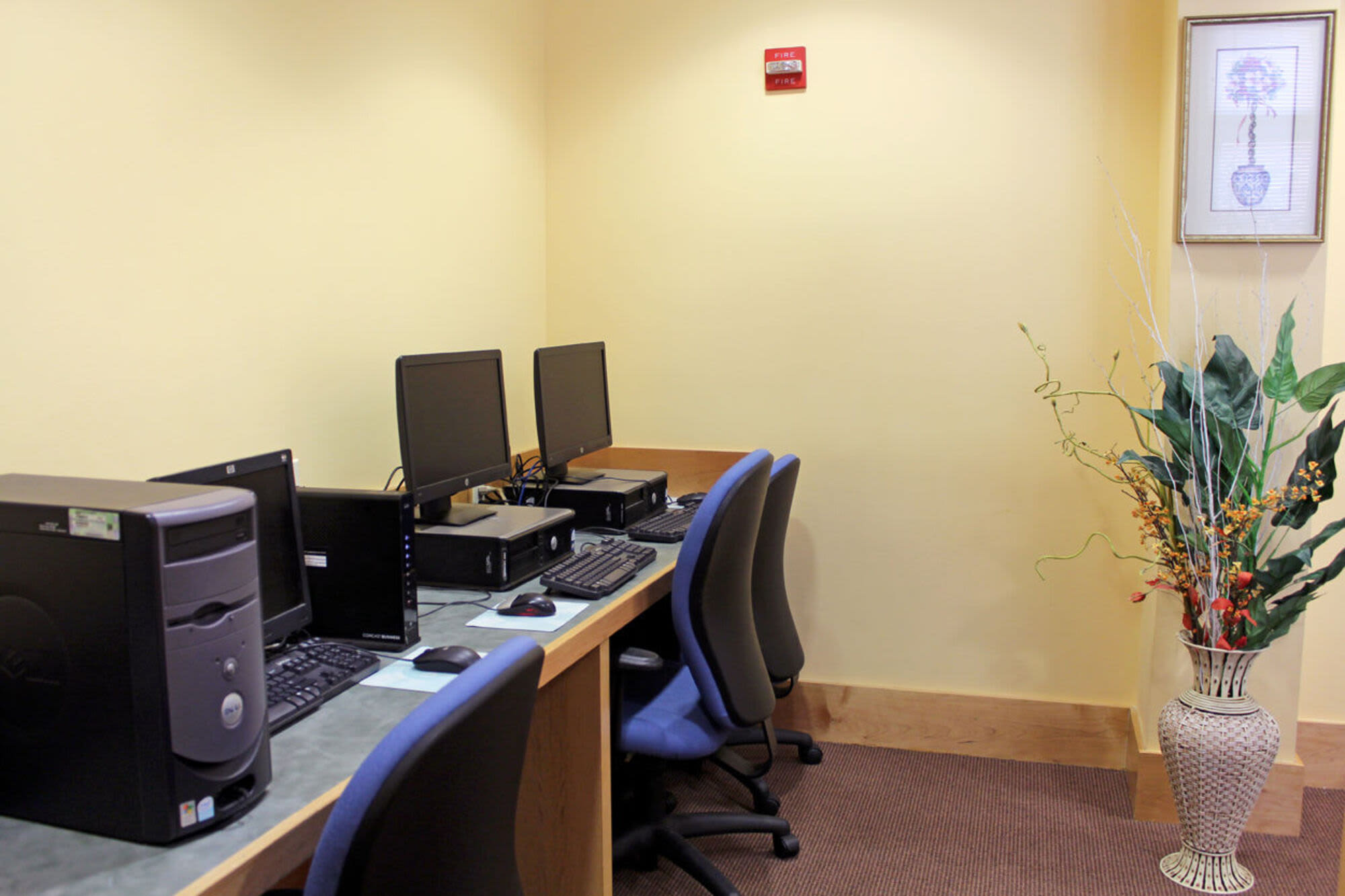 Computer room  at Julia Martin House in Jamaica Plain, Massachusetts